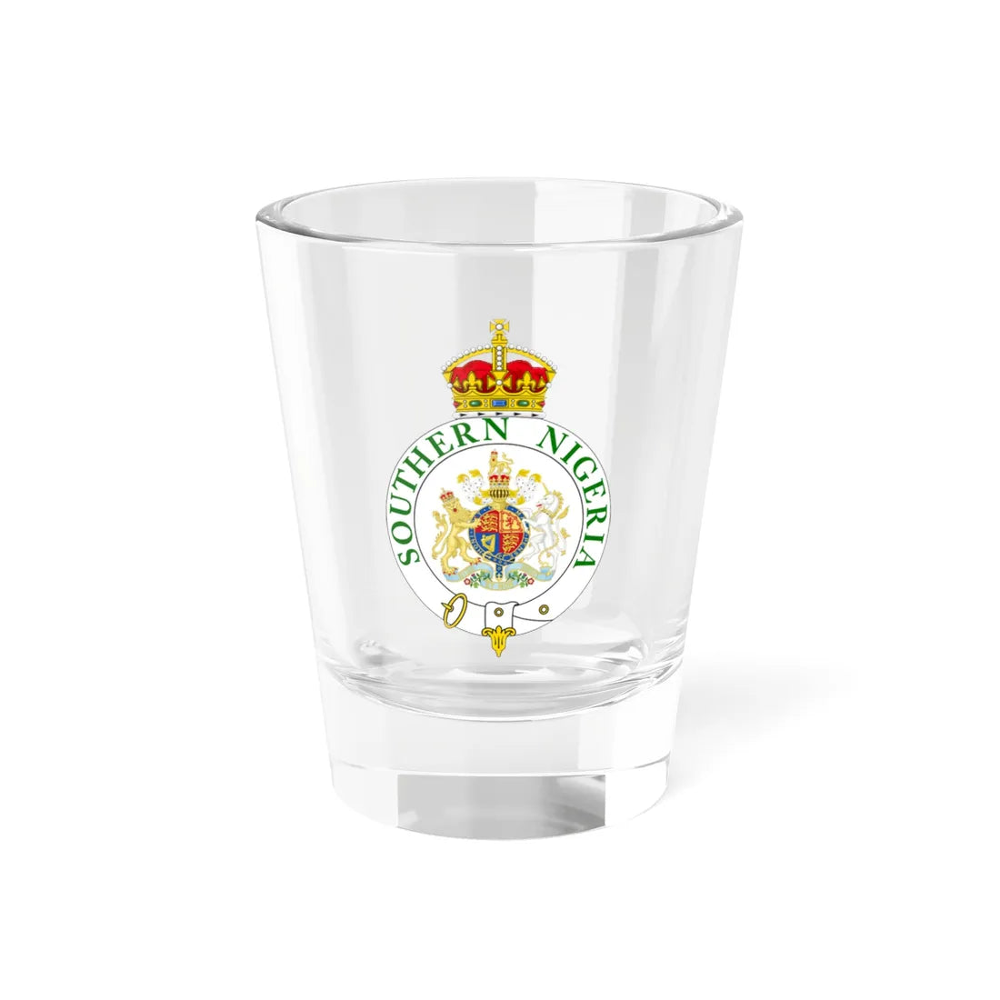 Badge of the Southern Nigeria Protectorate (Niger) (Coat of Arms) Shot Glass 1.5oz 1.5oz - Go Mug Yourself