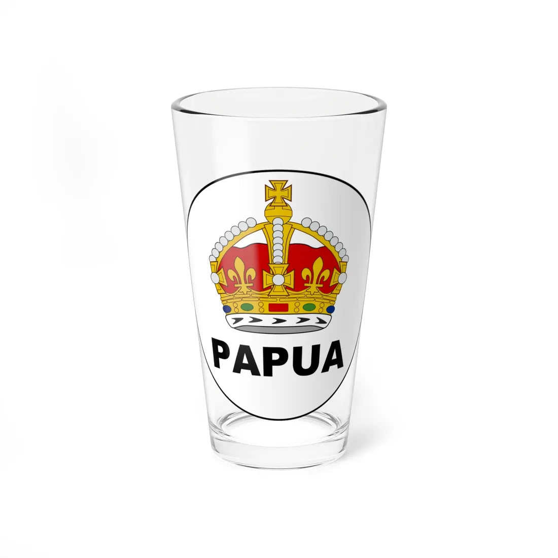 Badge of the Territory of Papua (Guinea) (Coat of Arms) Pint Glass 16oz 16oz - Go Mug Yourself