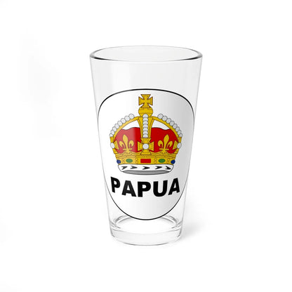 Badge of the Territory of Papua (Guinea) (Coat of Arms) Pint Glass 16oz 16oz - Go Mug Yourself