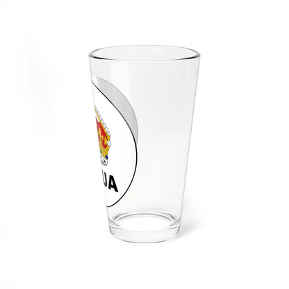 Badge of the Territory of Papua (Guinea) (Coat of Arms) Pint Glass 16oz - Go Mug Yourself