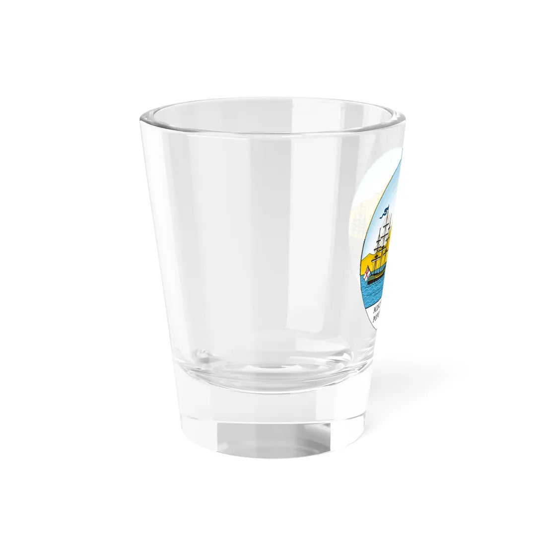 Badge of Trinidad and Tobago 1889-1958 (Trinidad and Tobago) (Coat of Arms) Shot Glass 1.5oz - Go Mug Yourself
