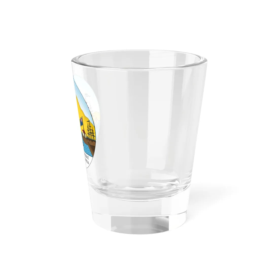 Badge of Trinidad and Tobago 1889-1958 (Trinidad and Tobago) (Coat of Arms) Shot Glass 1.5oz - Go Mug Yourself