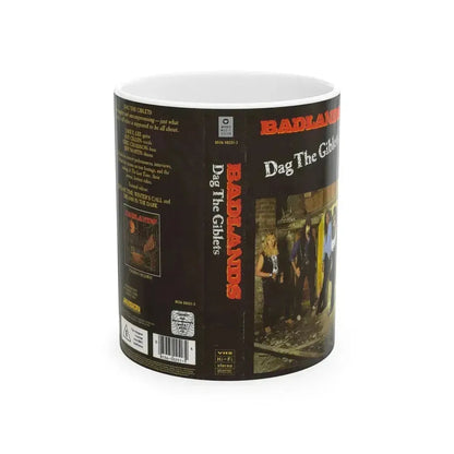 BADLANDS DAG THE GIBLETS (VHS COVER) - White Coffee Mug 11oz - Go Mug Yourself