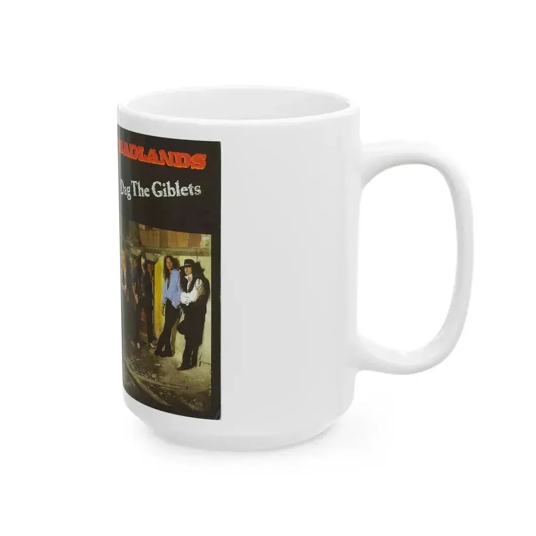 BADLANDS DAG THE GIBLETS (VHS COVER) - White Coffee Mug - Go Mug Yourself