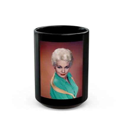 Kim Novak #359 (Vintage Female Icon) Black Coffee Mug-15oz-Go Mug Yourself