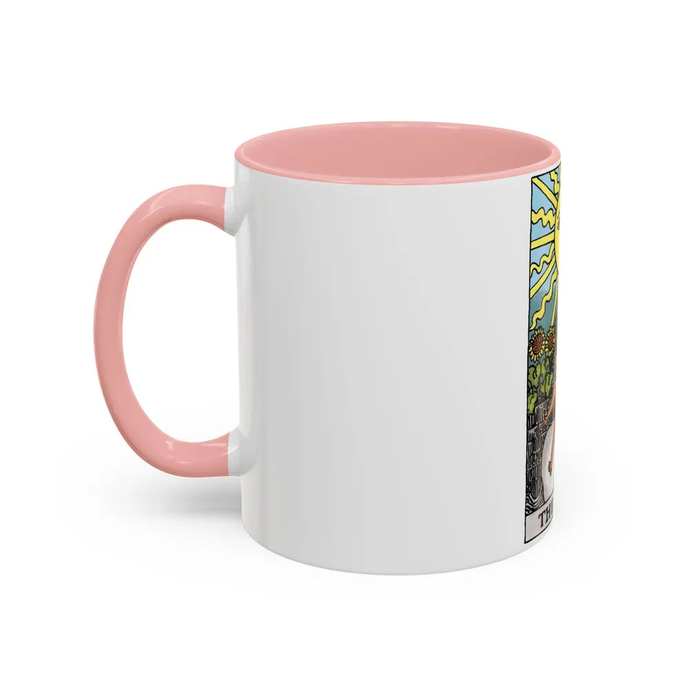 The Sun (Tarot Card) Accent Coffee Mug-Go Mug Yourself