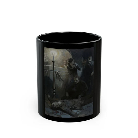 Curse of the Golden Cross, magazine illustration, 1925 - Black Coffee Mug-11oz-Go Mug Yourself