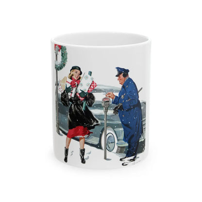 Collier's magazine cover, December 13th, 1952 - White Coffee Mug-11oz-Go Mug Yourself