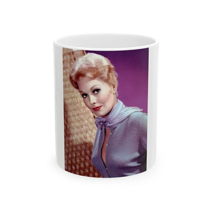 Kim Novak #318 (Vintage Female Icon) White Coffee Mug-11oz-Go Mug Yourself