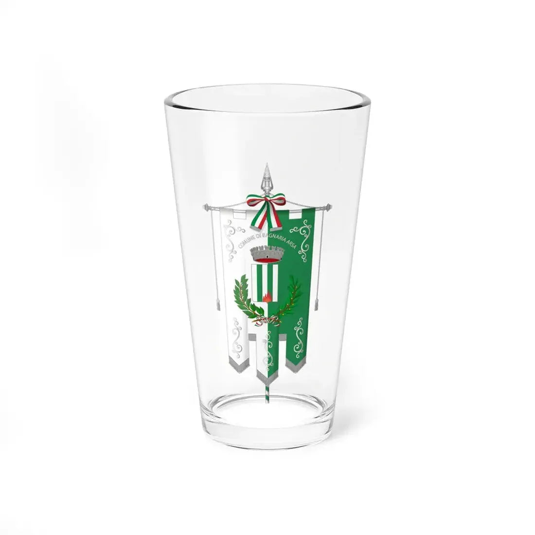 Bagnaria Arsa-Gonfalone (Italy) Pint Glass 16oz 16oz - Go Mug Yourself