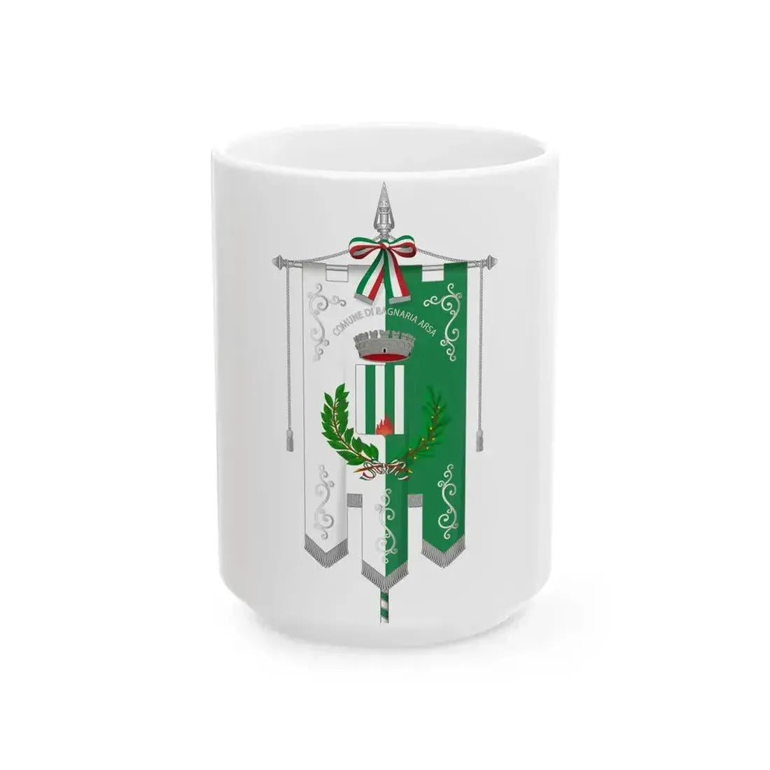 Bagnaria Arsa-Gonfalone (Italy) White Coffee Mug 15oz - Go Mug Yourself