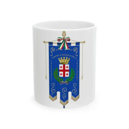 Bagnolo Mella-Gonfalone (Italy) White Coffee Mug 11oz - Go Mug Yourself