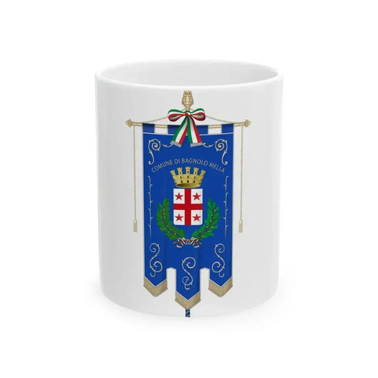 Bagnolo Mella-Gonfalone (Italy) White Coffee Mug 11oz - Go Mug Yourself