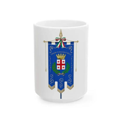 Bagnolo Mella-Gonfalone (Italy) White Coffee Mug 15oz - Go Mug Yourself