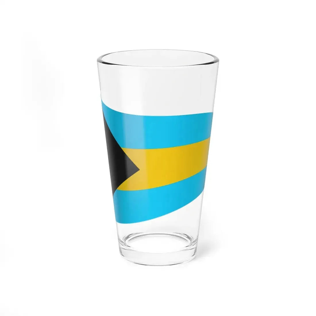 Bahamas Flag - iconic waving (Bahamas) Pint Glass 16oz 16oz - Go Mug Yourself