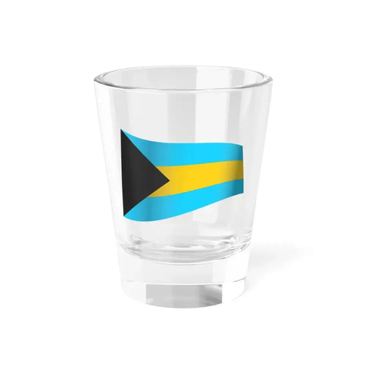 Bahamas Flag - iconic waving (Bahamas) Shot Glass 1.5oz 1.5oz - Go Mug Yourself