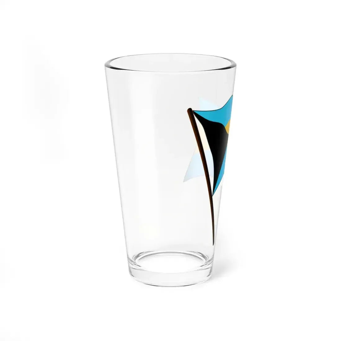 Bahamas Waving Flag Icon (Bahamas) Pint Glass 16oz - Go Mug Yourself