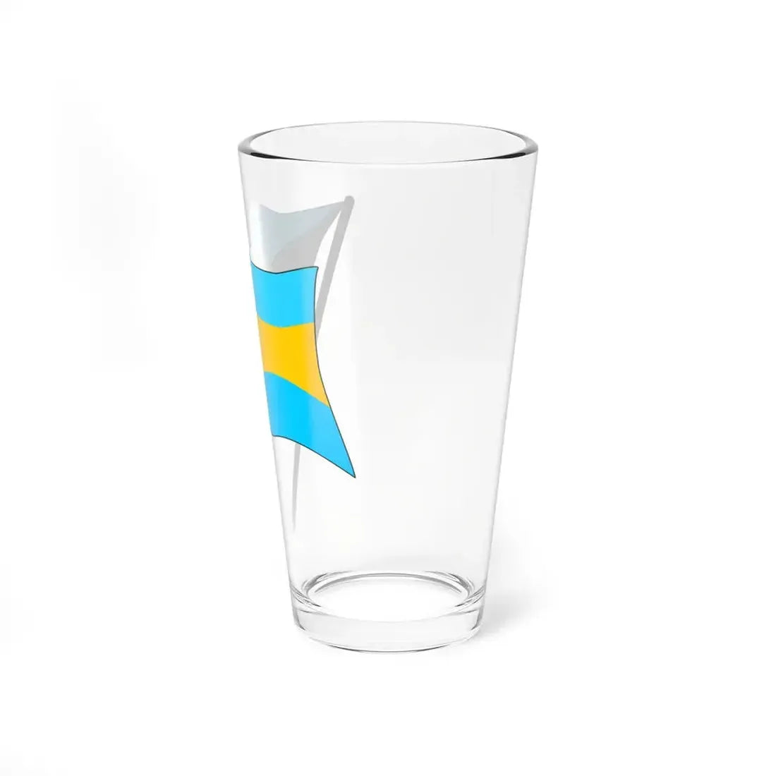 Bahamas Waving Flag Icon (Bahamas) Pint Glass 16oz - Go Mug Yourself
