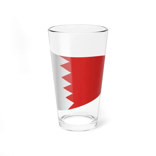 Bahrain Flag - iconic waving (Bahrain) Pint Glass 16oz 16oz - Go Mug Yourself