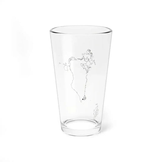 Bahrain-Flagmap (Bahrain) Pint Glass 16oz 16oz - Go Mug Yourself