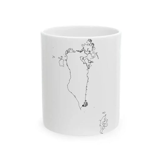 Bahrain-Flagmap (Bahrain) White Coffee Mug 11oz - Go Mug Yourself