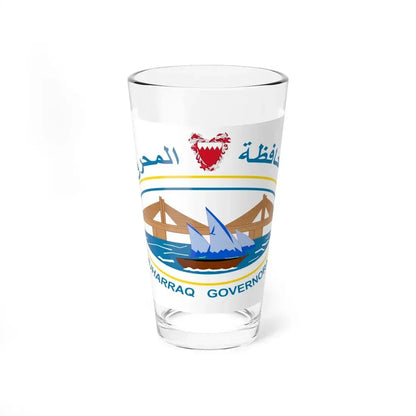 Bahrain Muharraq Governorate Flag (Bahrain) Pint Glass 16oz 16oz - Go Mug Yourself
