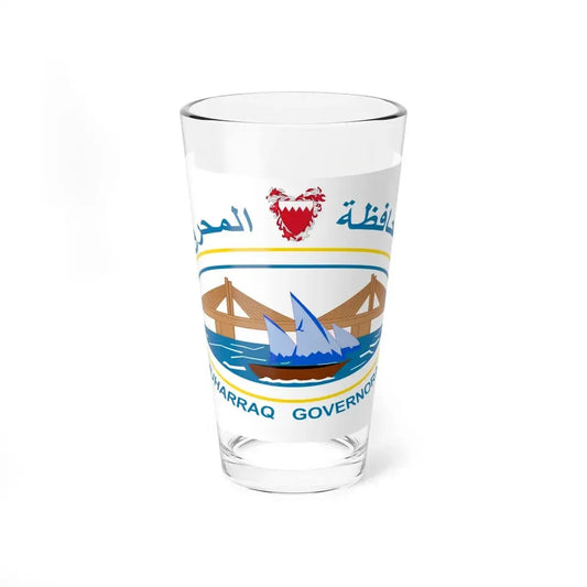 Bahrain Muharraq Governorate Flag (Bahrain) Pint Glass 16oz 16oz - Go Mug Yourself