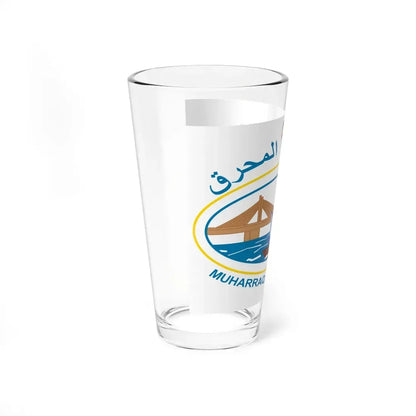 Bahrain Muharraq Governorate Flag (Bahrain) Pint Glass 16oz - Go Mug Yourself
