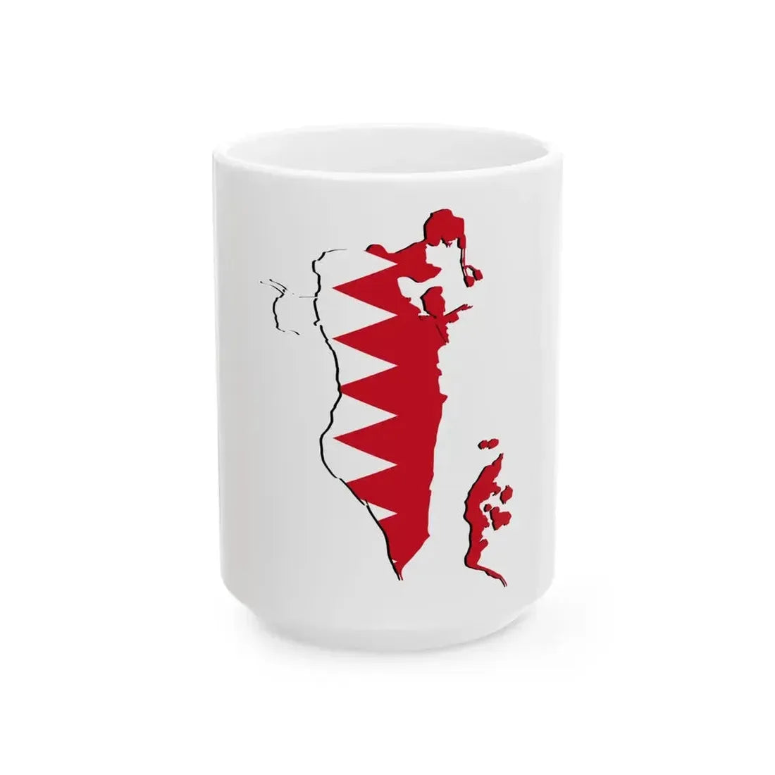 Bahrain Stub (Bahrain) White Coffee Mug 15oz - Go Mug Yourself