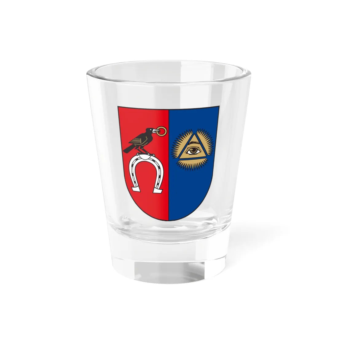 Baisogalos herbas (Lithuania) (Coat of Arms) Shot Glass 1.5oz 1.5oz - Go Mug Yourself