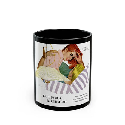Bait for a Bachelor, 1956 - Black Coffee Mug 11oz - Go Mug Yourself