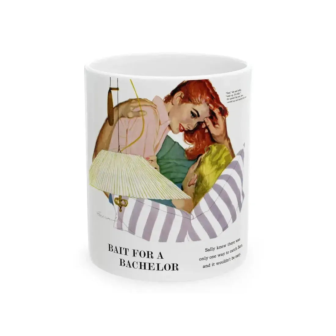 Bait for a Bachelor, 1956 - White Coffee Mug 11oz - Go Mug Yourself