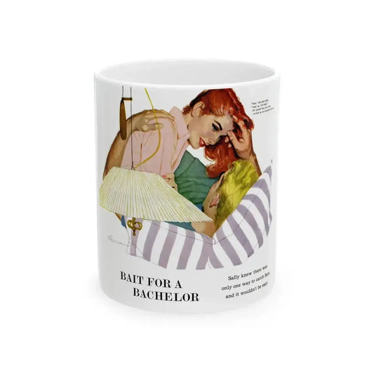 Bait for a Bachelor, 1956 - White Coffee Mug 11oz - Go Mug Yourself