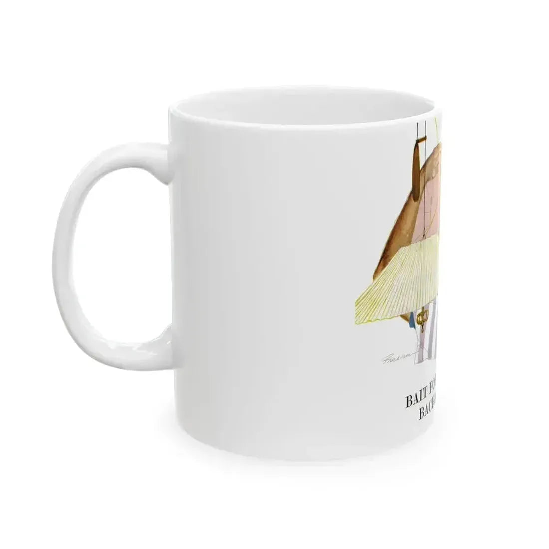 Bait for a Bachelor, 1956 - White Coffee Mug - Go Mug Yourself