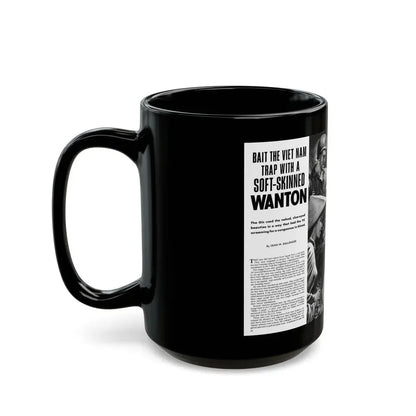 Bait The Viet Nam Trap with a Soft-Skinned Wanton, World of Men - Black Coffee Mug - Go Mug Yourself