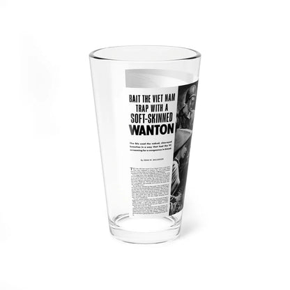 Bait The Viet Nam Trap with a Soft-Skinned Wanton, World of Men (Magazine Illustration) Pint Glass 16oz-Go Mug Yourself