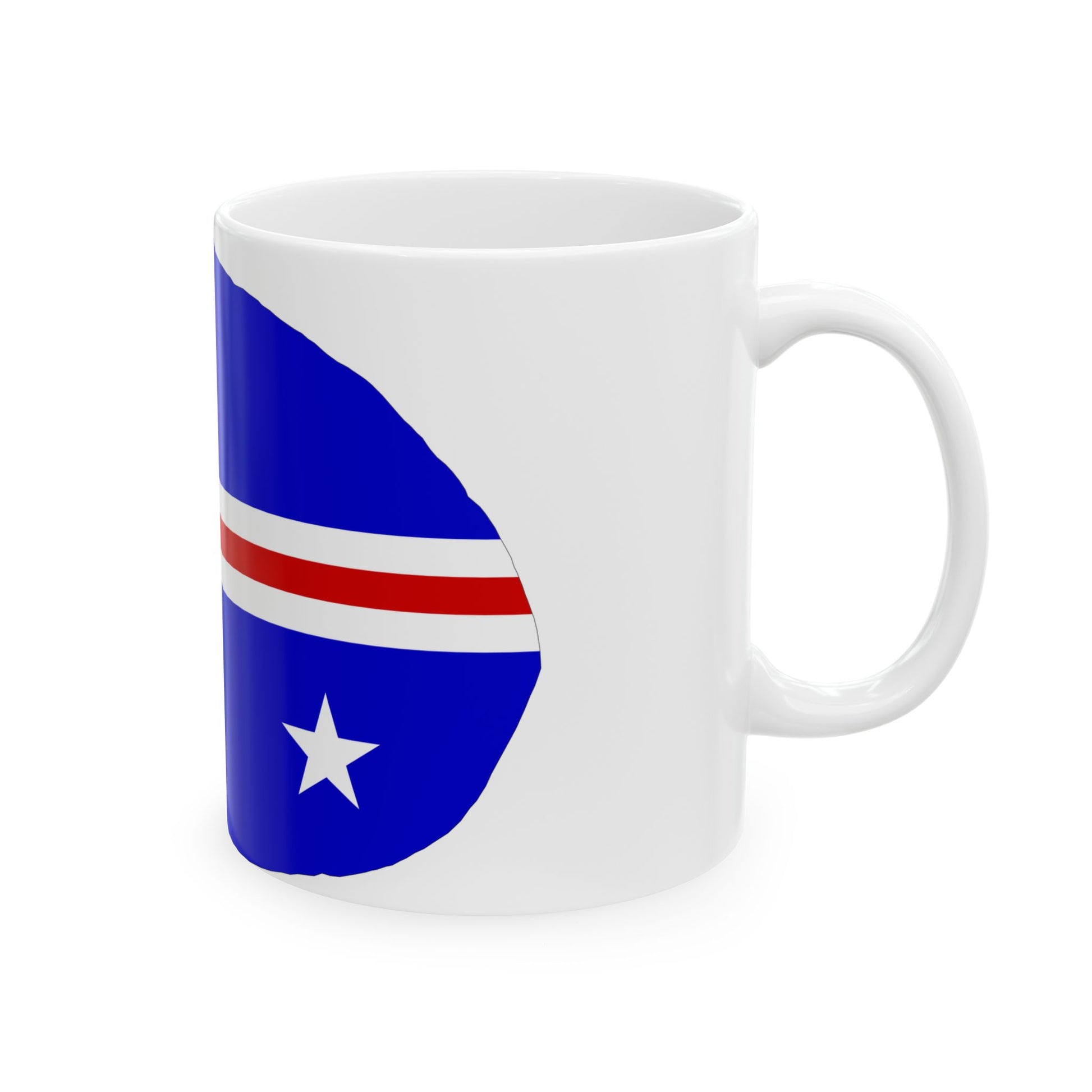 Baker Island flag map local (United States) White Coffee Mug-Go Mug Yourself