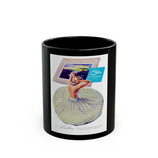 Balboa Cole, Harper's Bazaar, 1948 - Black Coffee Mug 11oz - Go Mug Yourself