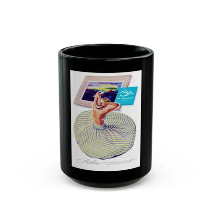 Balboa Cole, Harper's Bazaar, 1948 - Black Coffee Mug 15oz - Go Mug Yourself