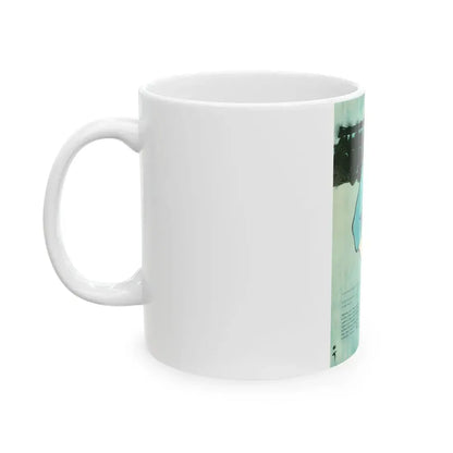 Balensiaga - New Blue, Vogue Illustrations, 1954 - White Coffee Mug - Go Mug Yourself