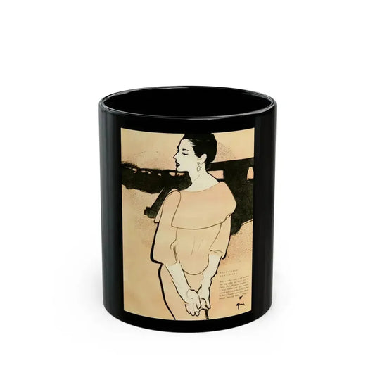 Balensiaga - New Collar, Vogue Illustrations, 1954 - Black Coffee Mug 11oz - Go Mug Yourself