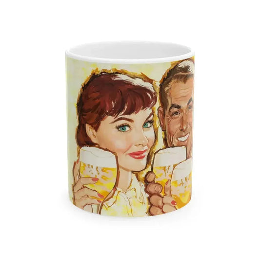 Ballantine Beer billboard illustration, 1957 - White Coffee Mug 11oz - Go Mug Yourself