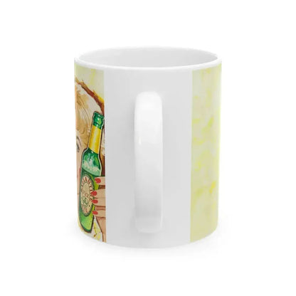 Ballantine Beer billboard illustration, 1957 - White Coffee Mug - Go Mug Yourself