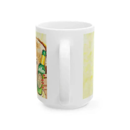 Ballantine Beer billboard illustration, 1957 - White Coffee Mug - Go Mug Yourself