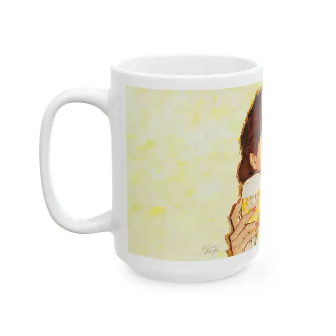 Ballantine Beer billboard illustration, 1957 - White Coffee Mug - Go Mug Yourself