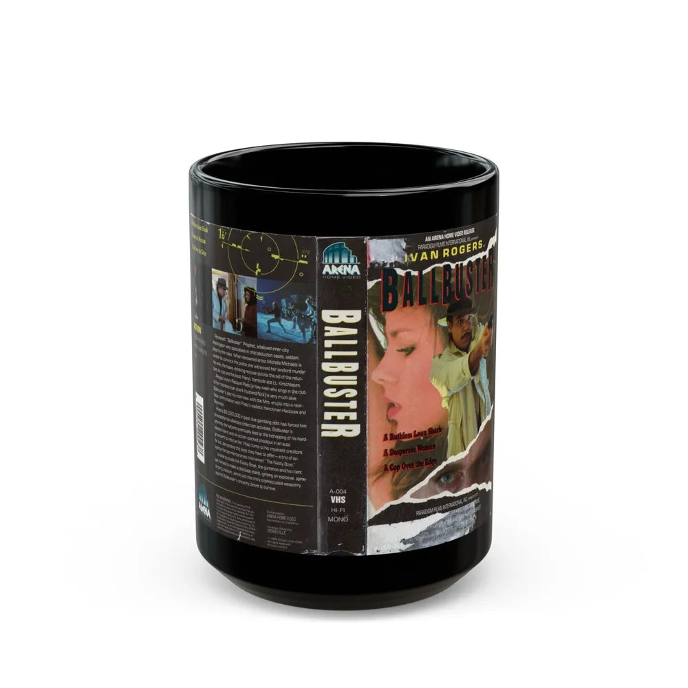 BALLBUSTER (VHS COVER) - Black Coffee Mug-15oz-Go Mug Yourself