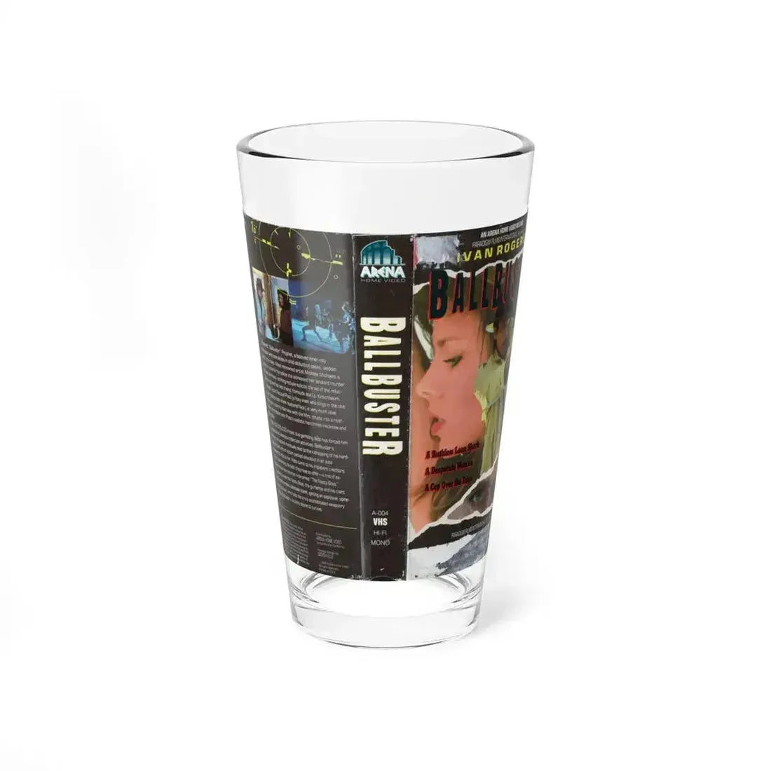 BALLBUSTER (VHS COVER) Pint Glass 16oz 16oz - Go Mug Yourself