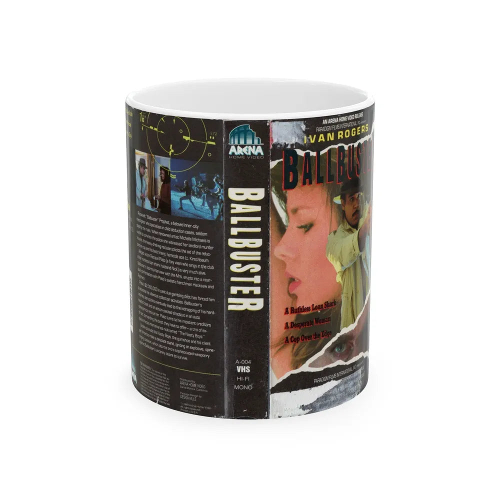 BALLBUSTER (VHS COVER) - White Coffee Mug-11oz-Go Mug Yourself