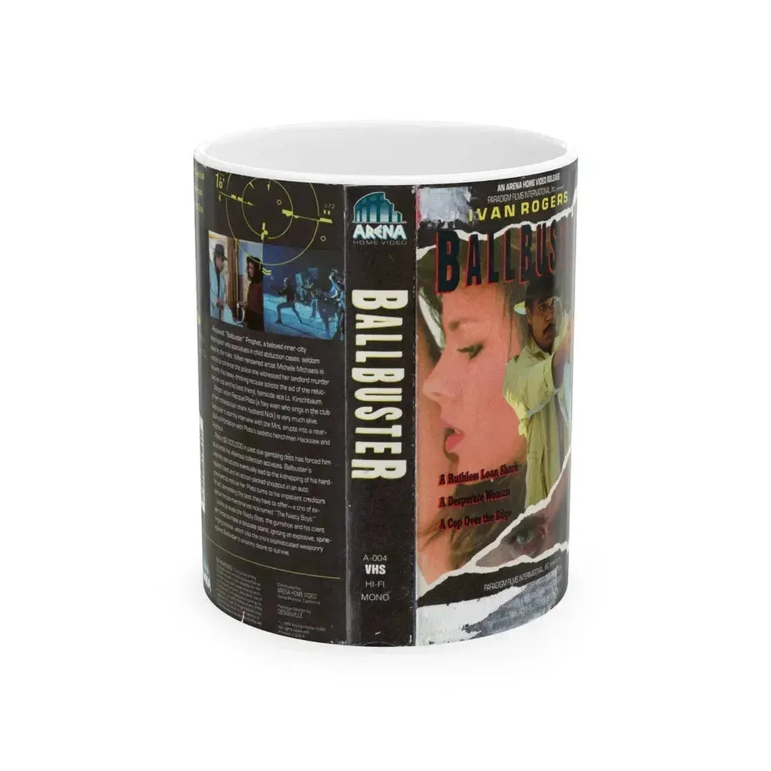 BALLBUSTER (VHS COVER) - White Coffee Mug 11oz - Go Mug Yourself