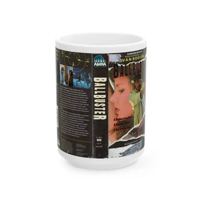 BALLBUSTER (VHS COVER) - White Coffee Mug 15oz - Go Mug Yourself